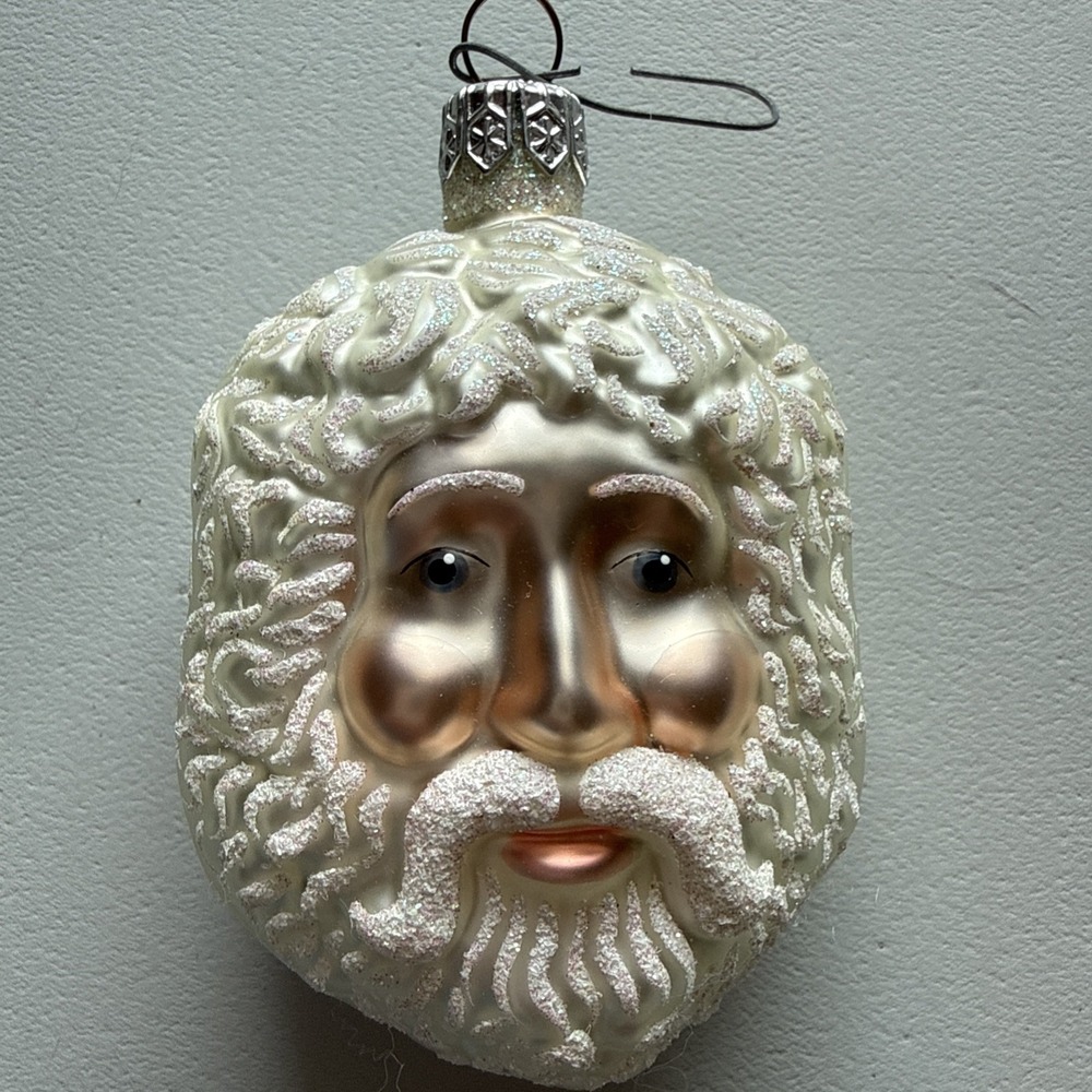 Patricia Breen 1999 "Sand Dollar Santa" RETIRED Handmade‎ Glass Ornament #9927